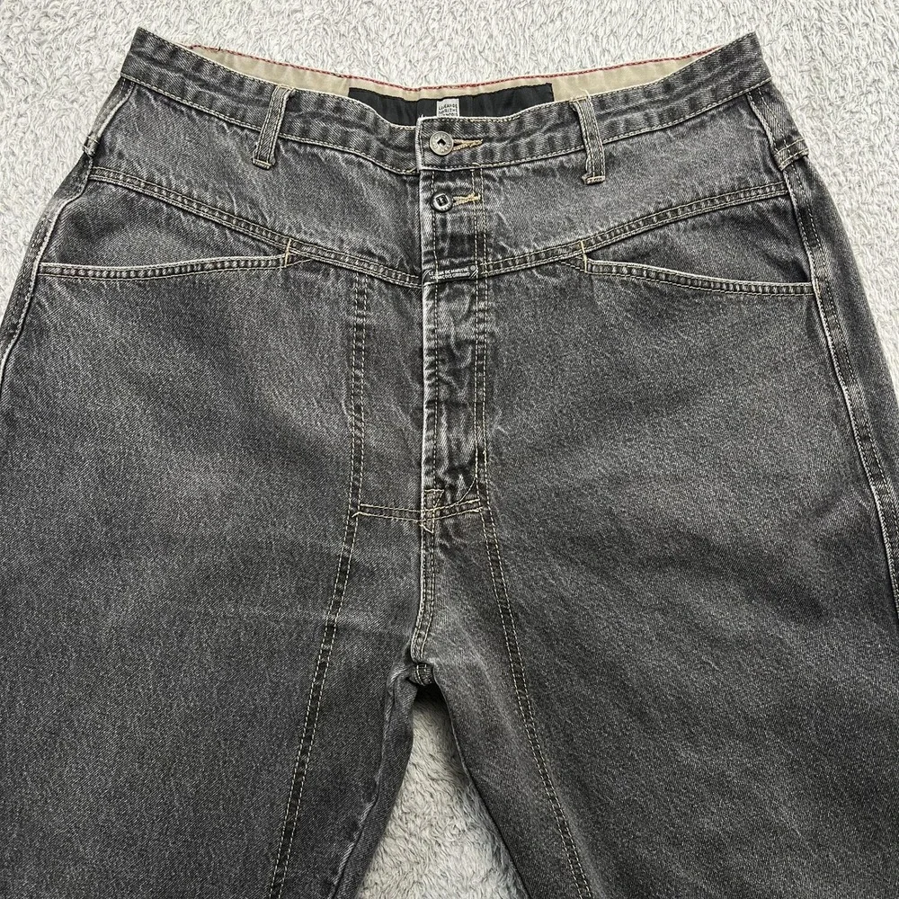 Vintage Girbaud Baggy Jeans 36L Fit 35x33 Faded Black Y2K Streetwear Hip Hop 90s